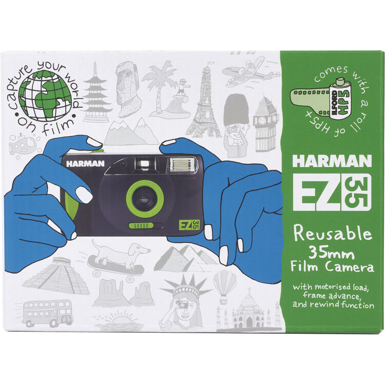 ILFORD HARMAN EZ-35 Reusable 35mm Analog Film Camera with HP5+ 135 Film Roll
