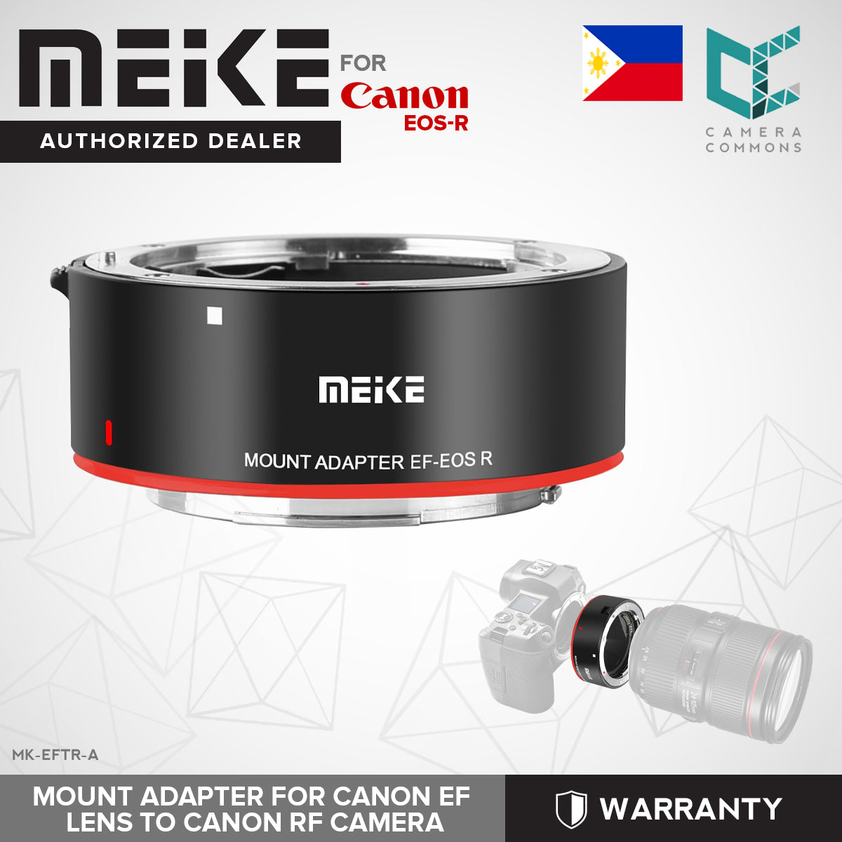 MEIKE Mount Adapter for Canon EF-Mount Lens to Canon RF-Mount Cameras Accessories MK-EFTR-A