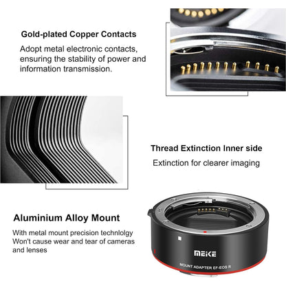MEIKE Mount Adapter for Canon EF-Mount Lens to Canon RF-Mount Cameras Accessories MK-EFTR-A