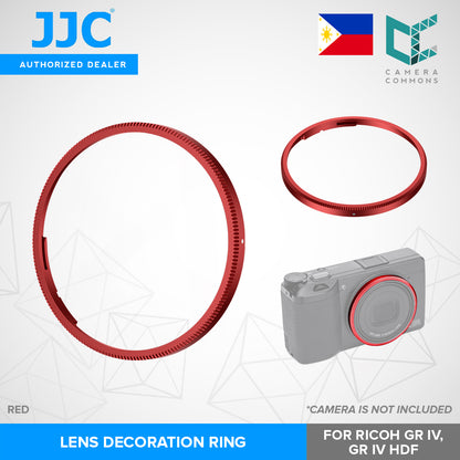 JJC RN-GR4 Lens Decoration Ring for Ricoh GR IV / GR IV HDF Camera Lens Accessories