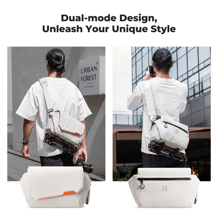K&F Concept Urban Wander 14 Camera Sling Bag 10L Black / Off-White KF13.213