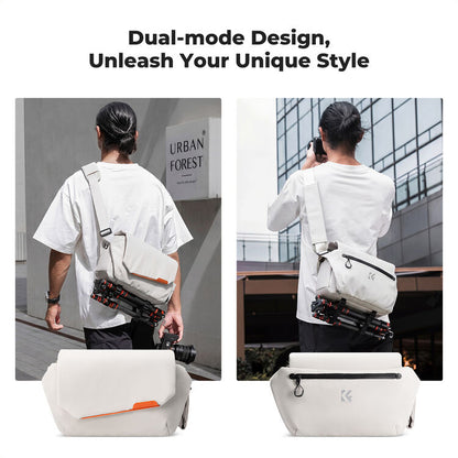 K&F Concept Urban Wander 14 Camera Sling Bag 10L Black / Off-White KF13.213
