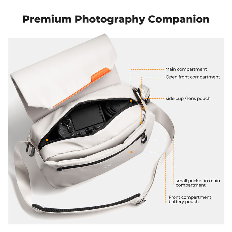 K&F Concept Urban Wander 14 Camera Sling Bag 10L Black / Off-White KF13.213