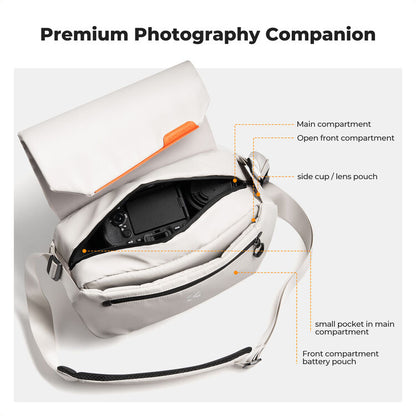 K&F Concept Urban Wander 14 Camera Sling Bag 10L Black / Off-White KF13.213