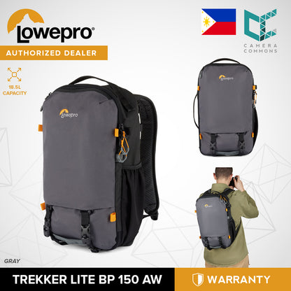 Lowepro Trekker Lite BP 150 AW Camera Backpack with Side Access 18.5L (Black/Gray) Photo Accessories