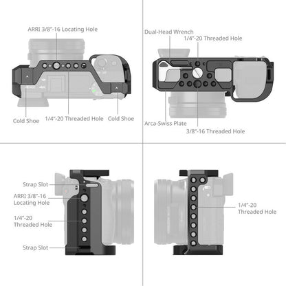SmallRig Cage for Sony a6500/a6400/a6300/a6100 Mirrorless Camera Case Accessories Aluminum
