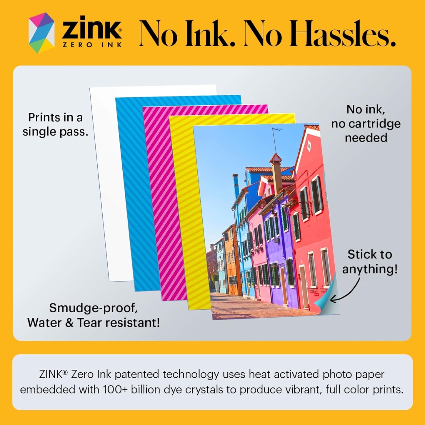 Kodak STEP Instant Smartphone Photo Printer Inkless Wireless Bluetooth Sticker Mini Compact 2x3