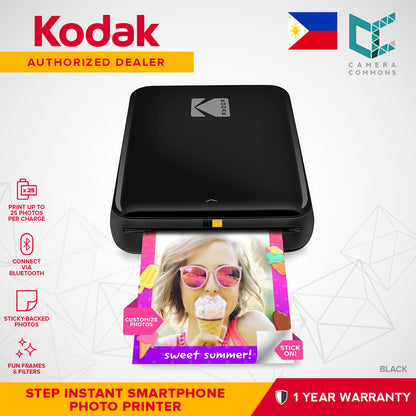 Kodak STEP Instant Smartphone Photo Printer Inkless Wireless Bluetooth Sticker Mini Compact 2x3
