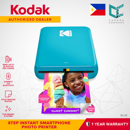 Kodak STEP Instant Smartphone Photo Printer Inkless Wireless Bluetooth Sticker Mini Compact 2x3