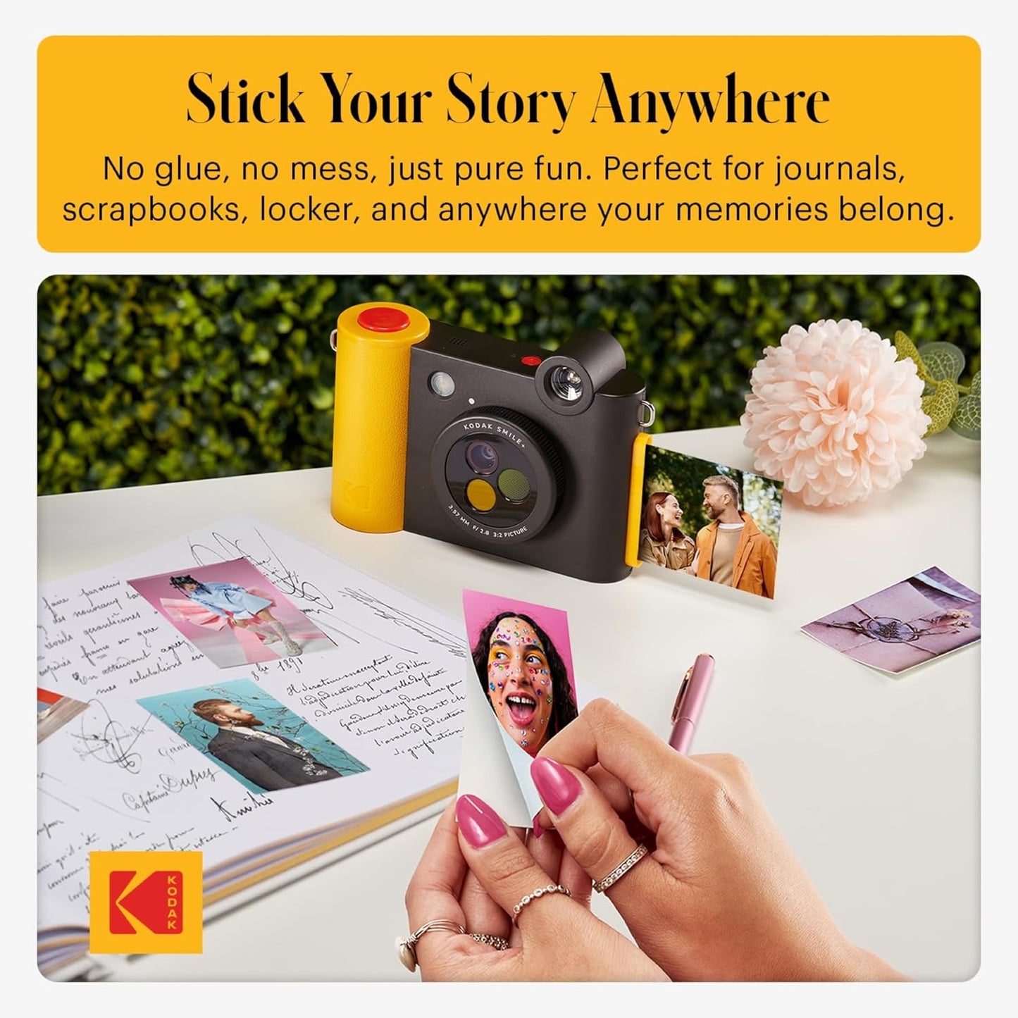 Kodak Smile+ Digital Instant Camera and Wireless Photo Printer 2-in-1 10MP with Effect-changing Lens