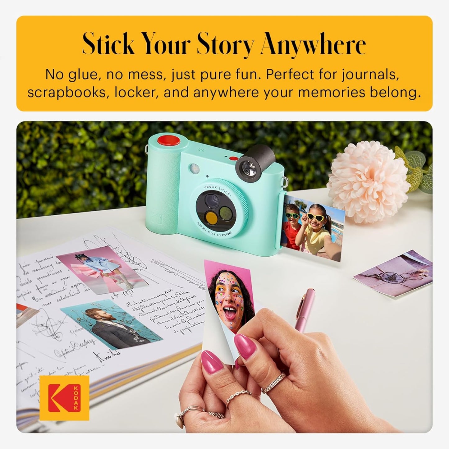 Kodak Smile+ Digital Instant Camera and Wireless Photo Printer 2-in-1 10MP with Effect-changing Lens
