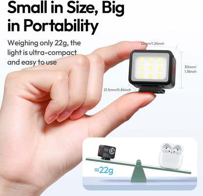 Ulanzi DG01 Cube Light Mini Compact Vlog Photo Lighting 500mAh 3.7V Built-In Battery Cold Shoe Base