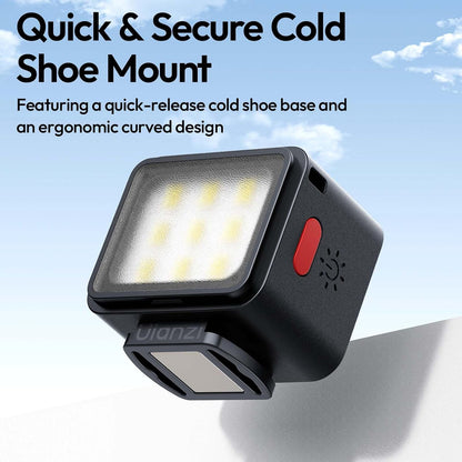 Ulanzi DG01 Cube Light Mini Compact Vlog Photo Lighting 500mAh 3.7V Built-In Battery Cold Shoe Base