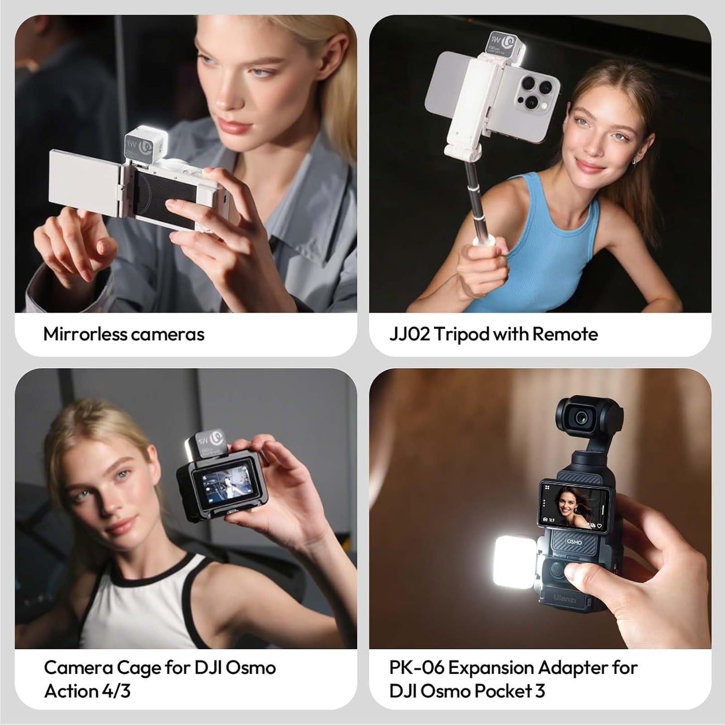Ulanzi DG01 Cube Light Mini Compact Vlog Photo Lighting 500mAh 3.7V Built-In Battery Cold Shoe Base
