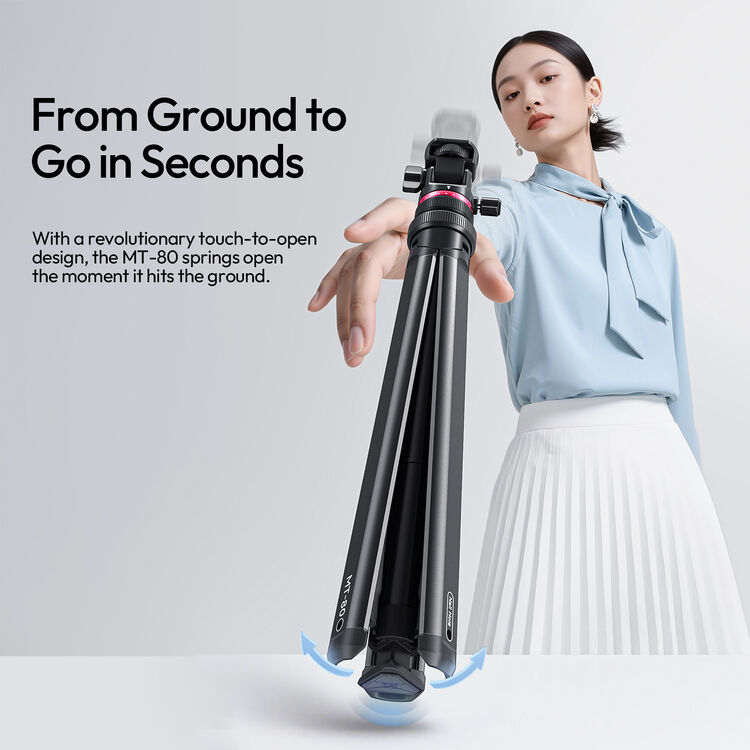 Ulanzi MT-80 Auto-Open Tripod (213cm) Photography Videography Camera Accessories