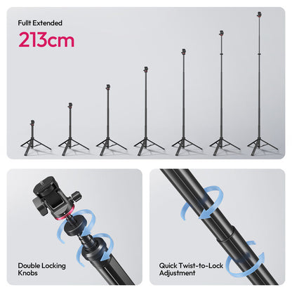 Ulanzi MT-80 Auto-Open Tripod (213cm) Photography Videography Camera Accessories