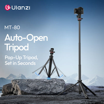 Ulanzi MT-80 Auto-Open Tripod (213cm) Photography Videography Camera Accessories