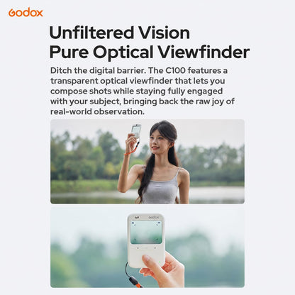 Godox C100 Mini Camera with Transparent Viewfinder Portable Compact for Photo & Video