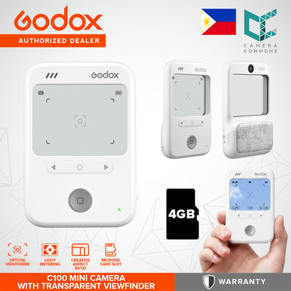 Godox C100 Mini Camera with Transparent Viewfinder Portable Compact for Photo & Video