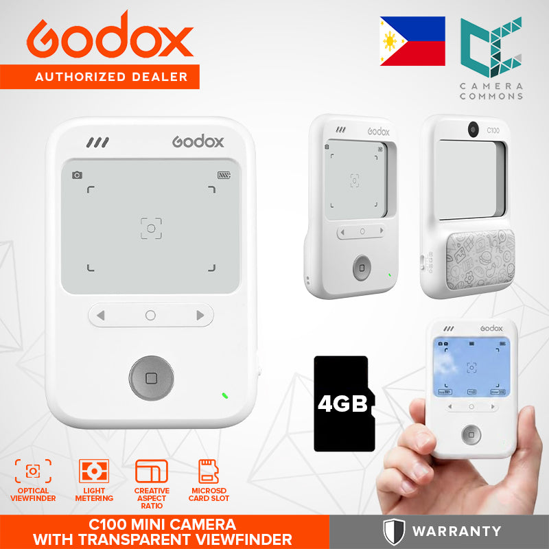 Godox C100 Mini Camera with Transparent Viewfinder Portable Compact for Photo & Video