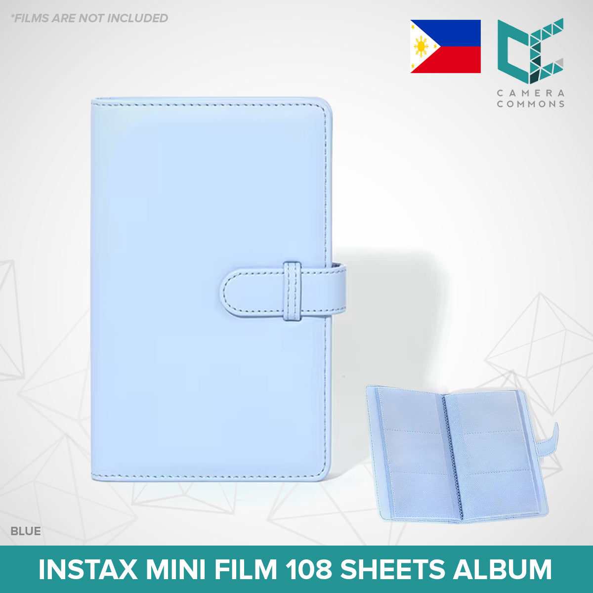 Photo Album 108 Sheets Pockets Slots Plain Minimalist Colors for Fujifilm Instax Mini Films