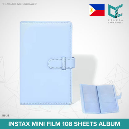 Photo Album 108 Sheets Pockets Slots Plain Minimalist Colors for Fujifilm Instax Mini Films