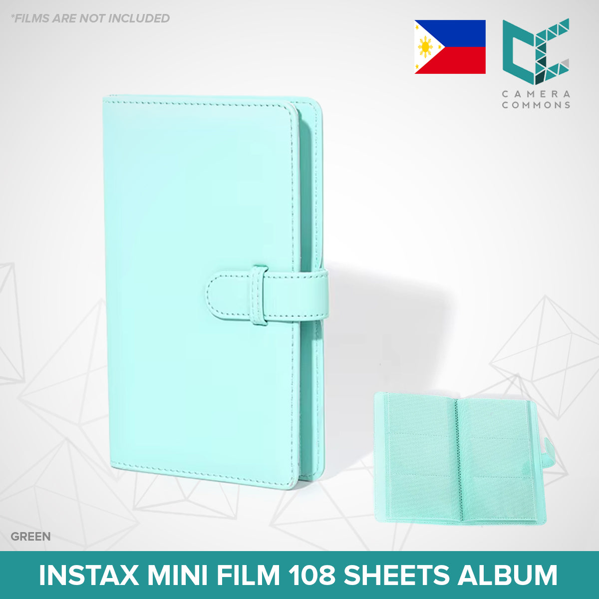 Photo Album 108 Sheets Pockets Slots Plain Minimalist Colors for Fujifilm Instax Mini Films