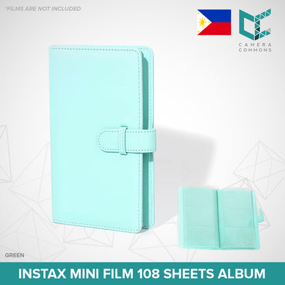 Photo Album 108 Sheets Pockets Slots Plain Minimalist Colors for Fujifilm Instax Mini Films