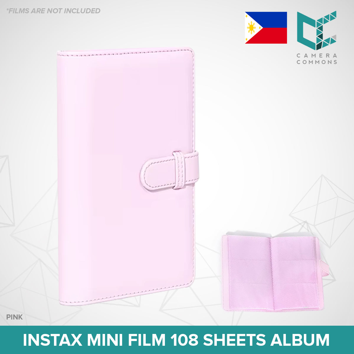 Photo Album 108 Sheets Pockets Slots Plain Minimalist Colors for Fujifilm Instax Mini Films