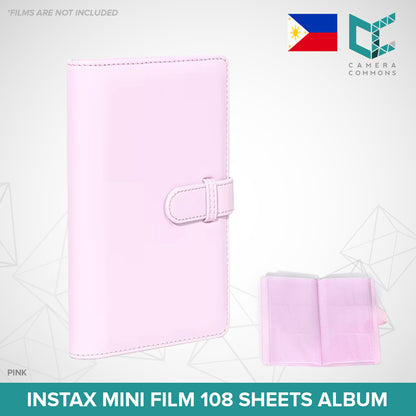 Photo Album 108 Sheets Pockets Slots Plain Minimalist Colors for Fujifilm Instax Mini Films