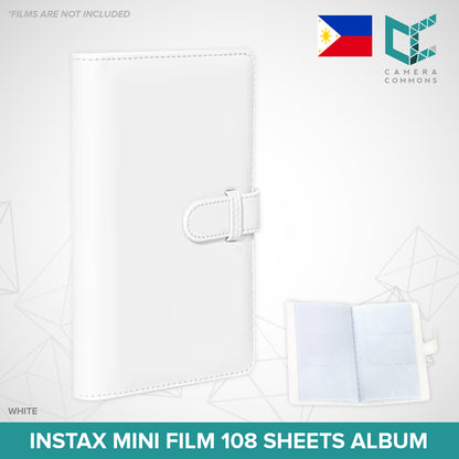 Photo Album 108 Sheets Pockets Slots Plain Minimalist Colors for Fujifilm Instax Mini Films