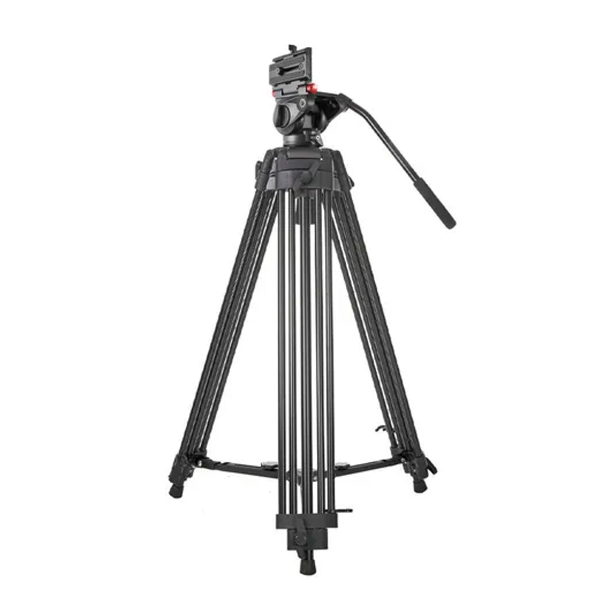 Miliboo MTT608A Short Kit Professional Aluminum Alloy Video Tripod with Fluid Head and Mid Spreader