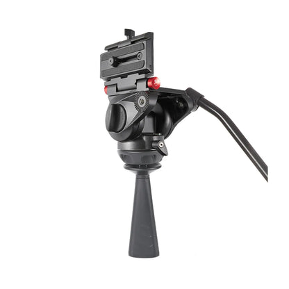 Miliboo MTT608A Short Kit Professional Aluminum Alloy Video Tripod with Fluid Head and Mid Spreader