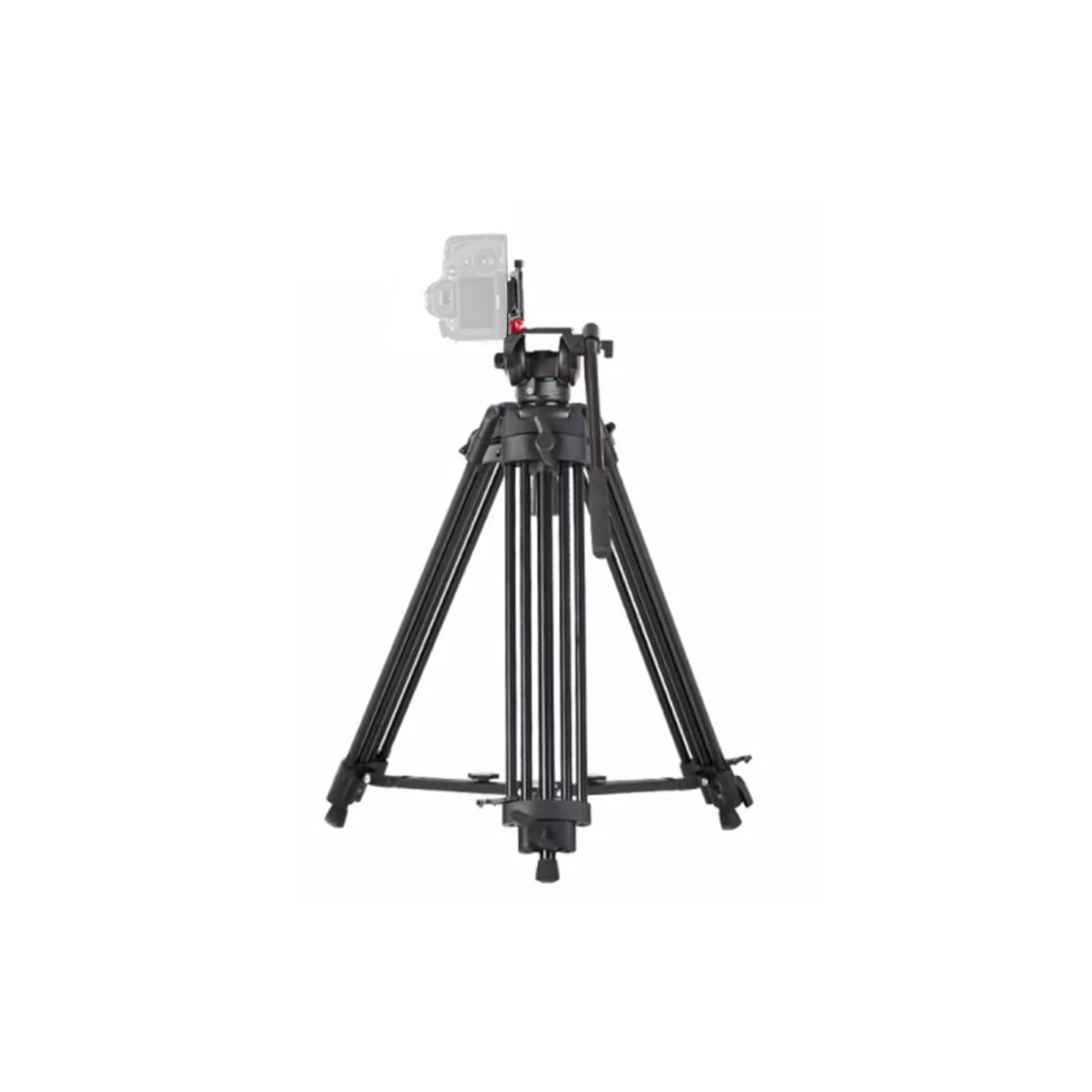 Miliboo MTT608A Short Kit Professional Aluminum Alloy Video Tripod with Fluid Head and Mid Spreader