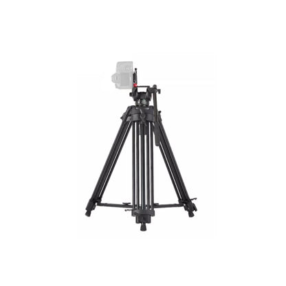 Miliboo MTT608A Short Kit Professional Aluminum Alloy Video Tripod with Fluid Head and Mid Spreader