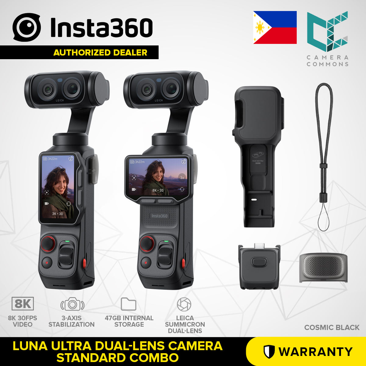Insta360 Luna Ultra Dual-Lens Gimbal Camera (Standard Combo/Creator Bundle) 8K Dual Leica Lenses