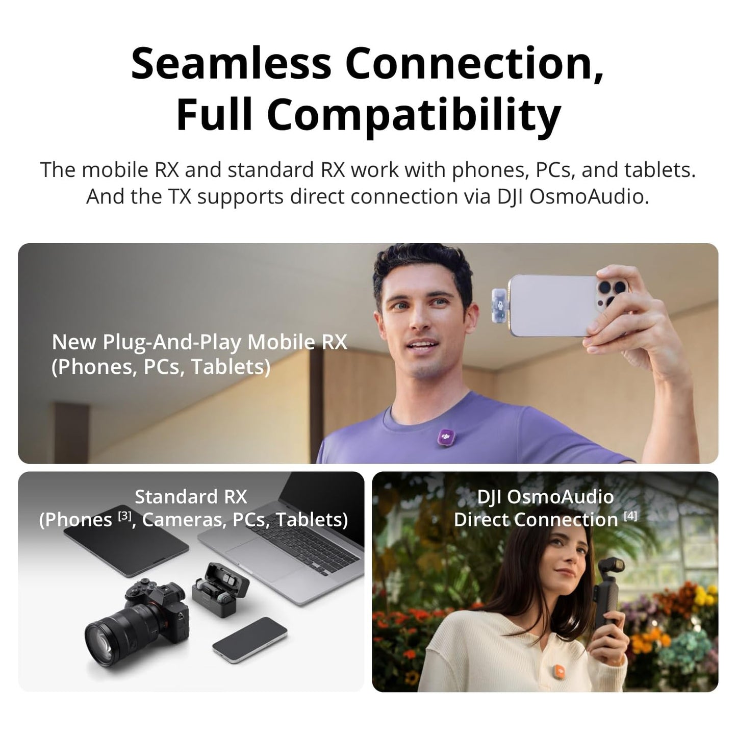 DJI Mic Mini 2 Compact Wireless Microphone Audio System for Camera & Smartphone