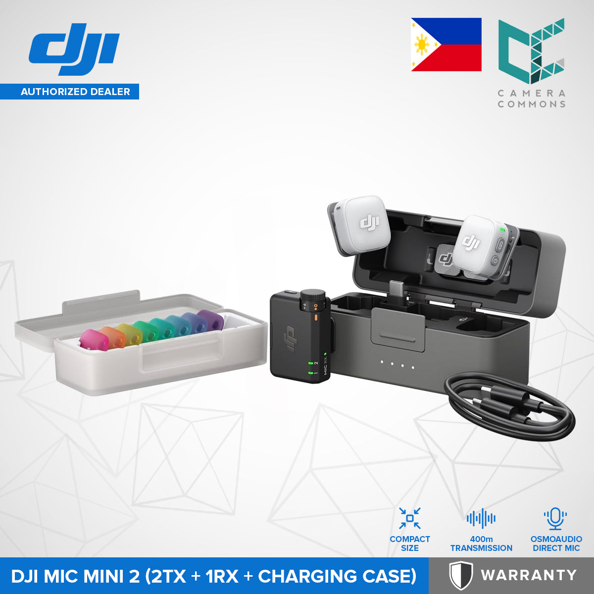 DJI Mic Mini 2 Compact Wireless Microphone Audio System for Camera & Smartphone