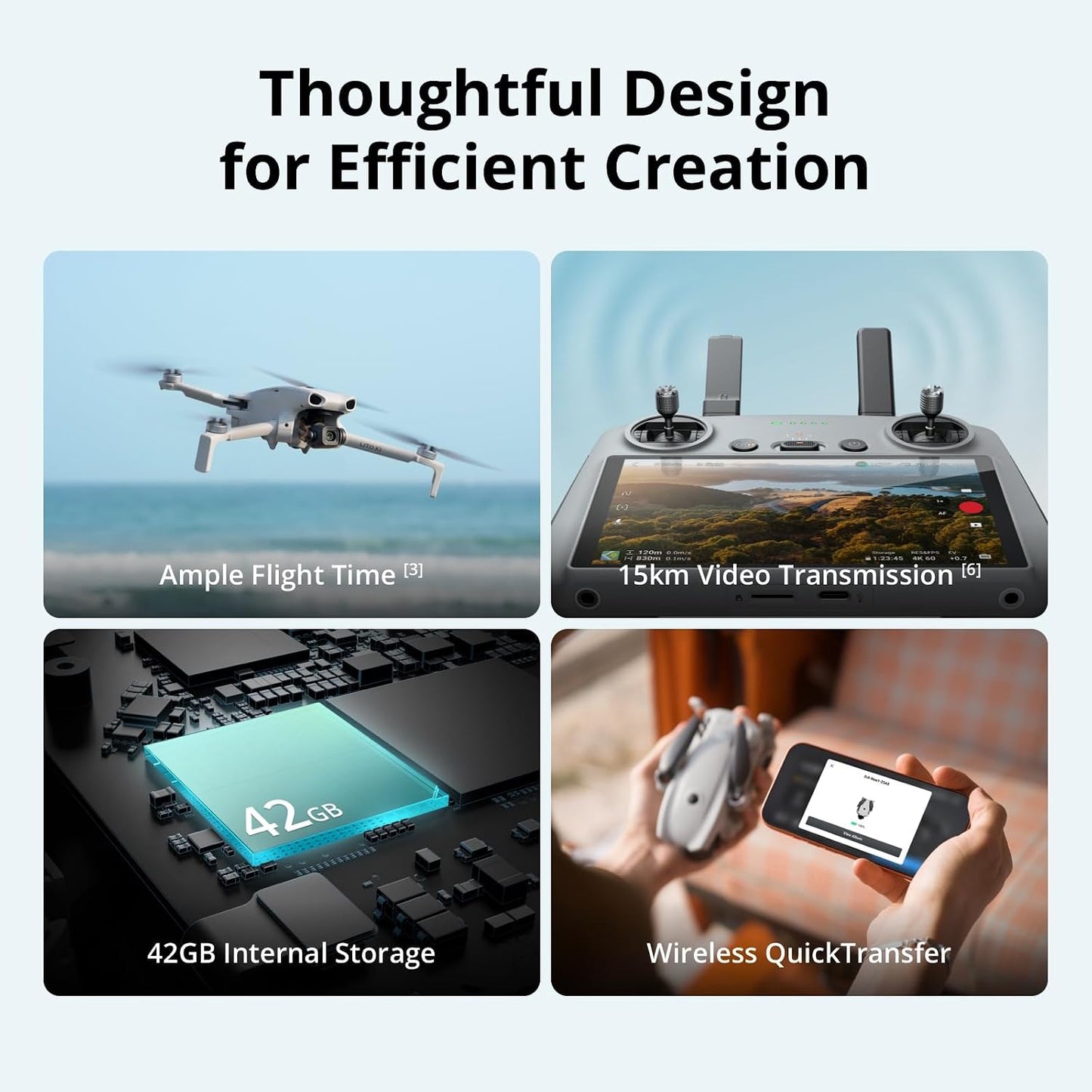 DJI Lito X1 4K Premium Camera Drone for Beginners 1/1.3" Sensor With Smooth ActiveTrack