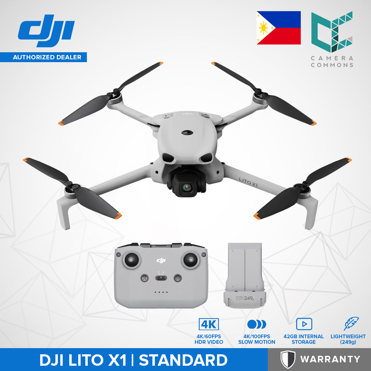 DJI Lito X1 4K Premium Camera Drone for Beginners 1/1.3" Sensor With Smooth ActiveTrack