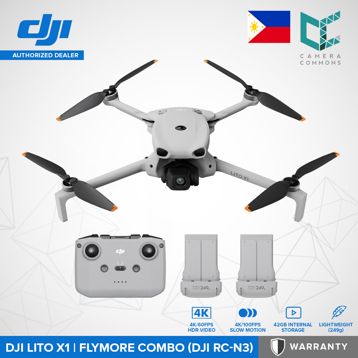 DJI Lito X1 4K Premium Camera Drone for Beginners 1/1.3" Sensor With Smooth ActiveTrack