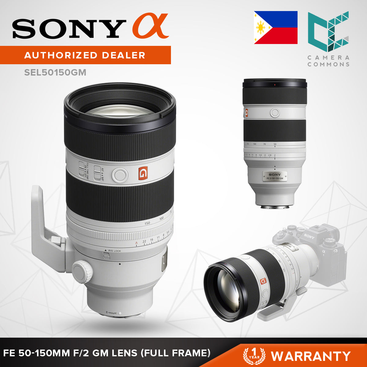 Sony FE 50-150mm f/2 GM Lens Ultra-Fast Portrait-Length Zoom for E-Mount Full-Frame Cameras