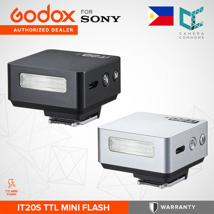 Godox iT20 TTL Mini Flash Built-In USB-C Lightweight Design Compact Shoe-Mounted On-Camera