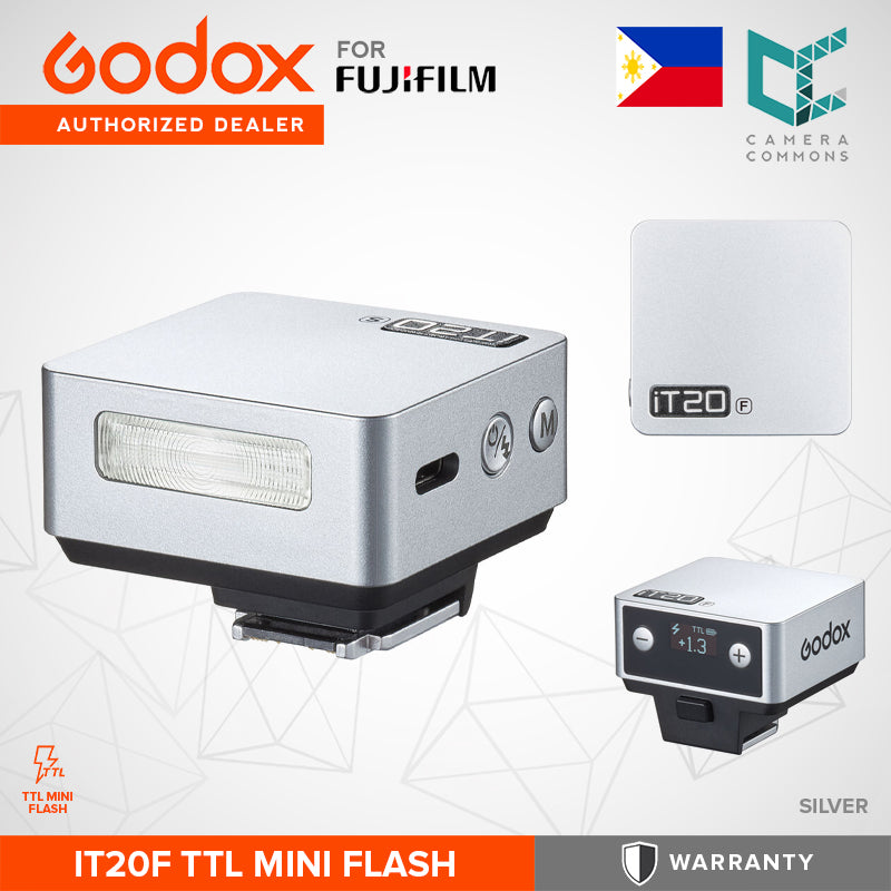 Godox iT20 TTL Mini Flash Built-In USB-C Lightweight Design Compact Shoe-Mounted On-Camera