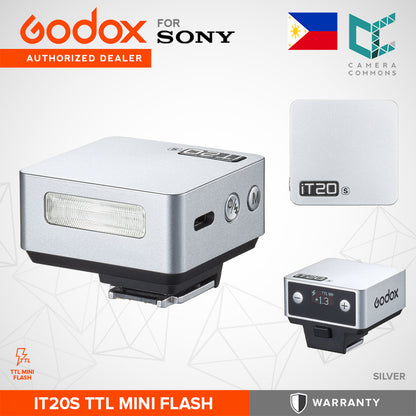 Godox iT20 TTL Mini Flash Built-In USB-C Lightweight Design Compact Shoe-Mounted On-Camera