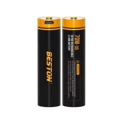 Beston 1pc 3.7V 18650 18700 USB Rechargeable Lithium-Ion Battery 3500mAh 13000mWh