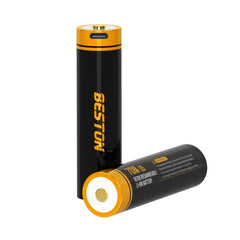 Beston 1pc 3.7V 18650 18700 USB Rechargeable Lithium-Ion Battery 3500mAh 13000mWh