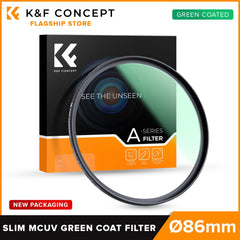 K&F Concept PH Official Multicoated Slim UV Glass Filter | MCUV Green Coat 37mm - 82mm