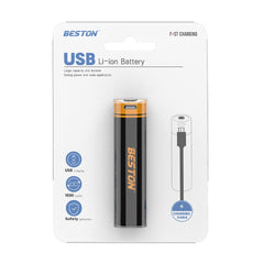 Beston 1pc 3.7V 18650 18700 USB Rechargeable Lithium-Ion Battery 3500mAh 13000mWh