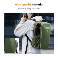 K&F Concept KF13.134 HardShell 22L Large Camera Bag Backpack with 15-15.6 Inches Laptop Compartment